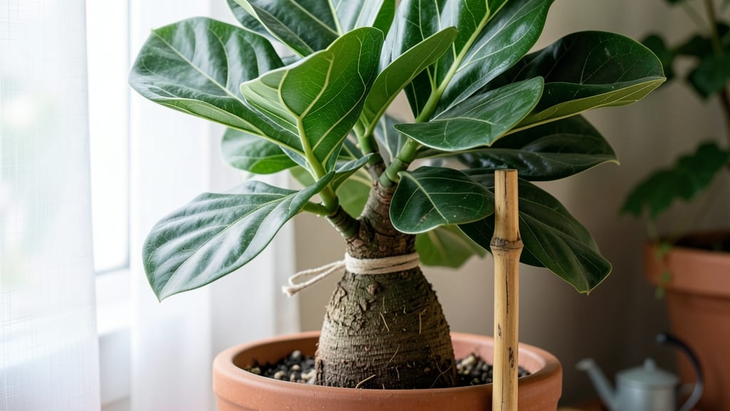 How to Strengthen a Fiddle Leaf Fig Trunk: 5-Step Staking Method for Thicker Growth